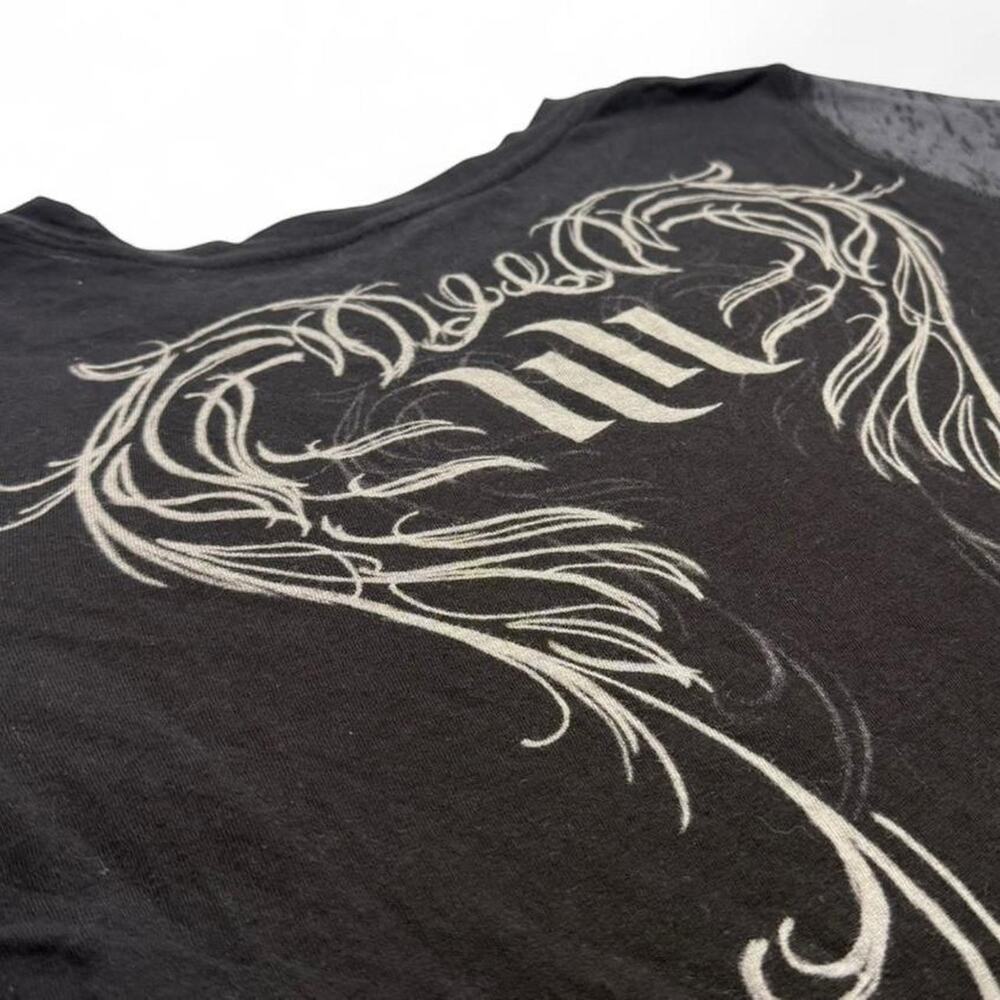 Hart Huntington Y2K Biker Grunge Gothic shirt white graphic design size large - Picture 4 of 8